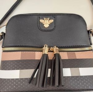 SG SUGU Lightweight Medium Dome Crossbody Bag Shoulder Bag with Tassel